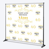 Lofaris White Aged To Perfection 40 Custom Birthday Backdrop